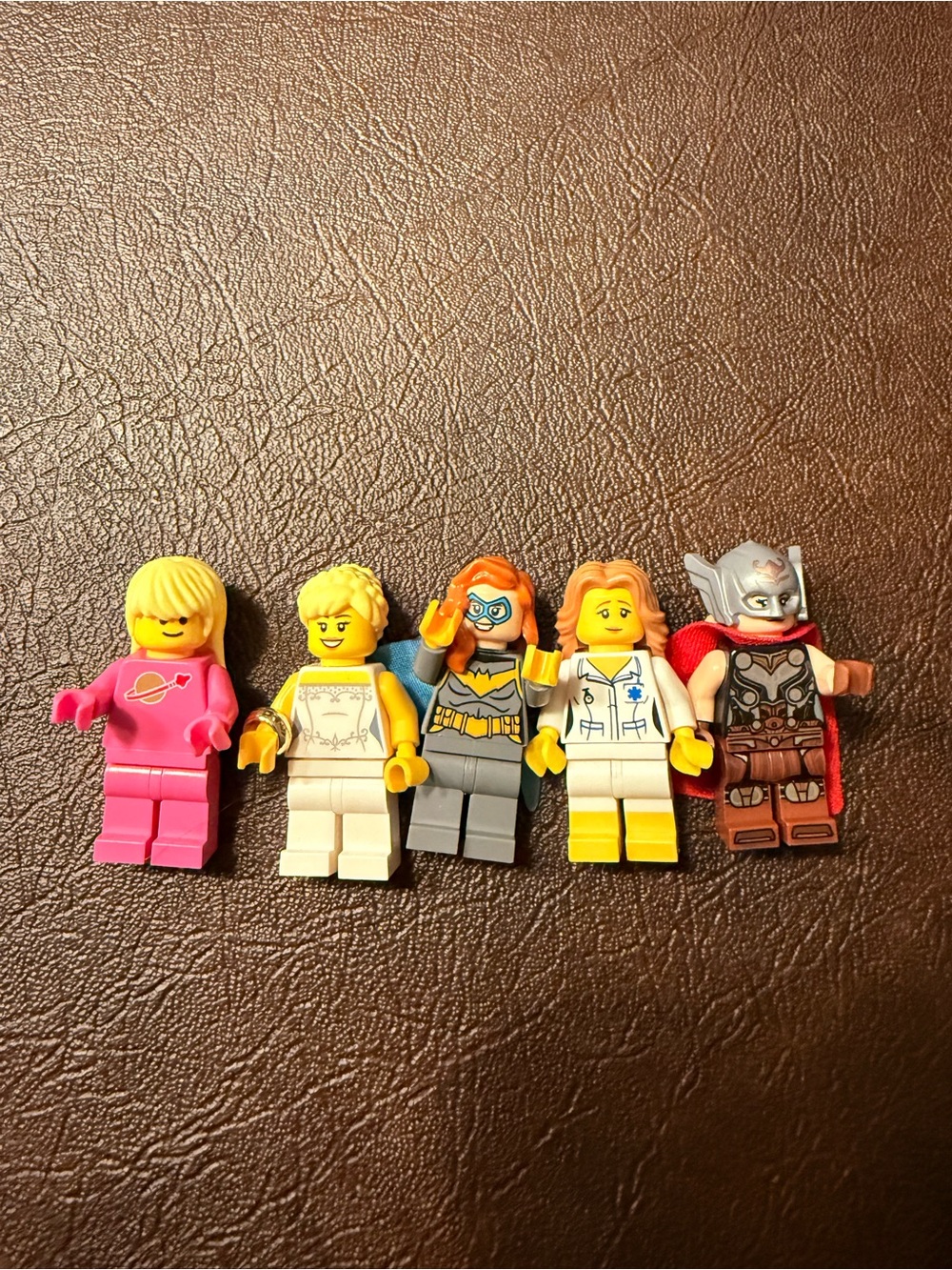 LEGO Minifigure Lot - Pink, White, Gray, Yellow, Brown